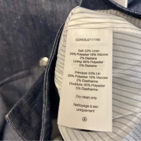 Veronica Beard Dale Linen Blend Dickey Jacket in Blue Melange Size 12 - Picture 11 of 15